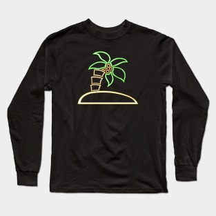 Neon Palm Tree Long Sleeve T-Shirt